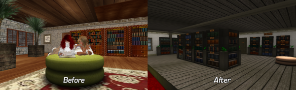 Inside Library - Before and After